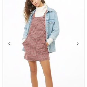 Plaid Overall Dress